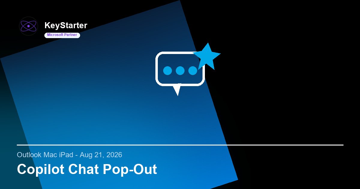 Outlook for Mac and iPad floating Copilot Chat window illustration