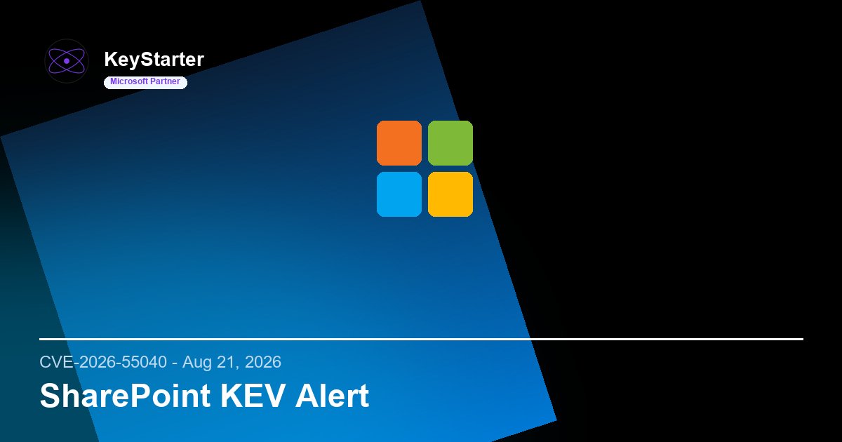SharePoint CVE-2026-55040 KEV alert illustration
