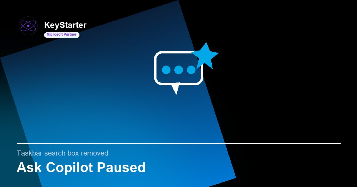 Ask Copilot search box removed from the Windows 11 taskbar